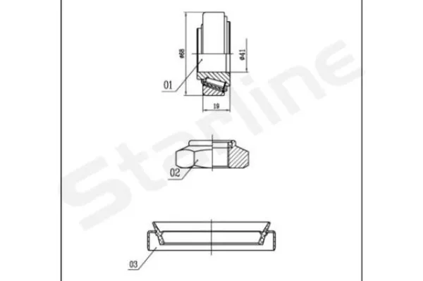 Подшипник задней ступицы LO00919 Starline