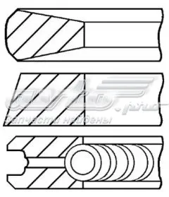 Комплект поршневых колец на 1 цилиндр, стандарт 4181A021 Perkins