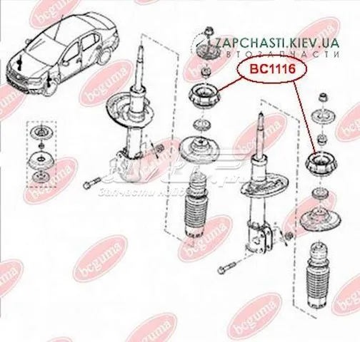 Опора переднего амортизатора BC1116 Bcguma