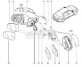 Стекло левого зеркала заднего вида RENAULT 963667345R
