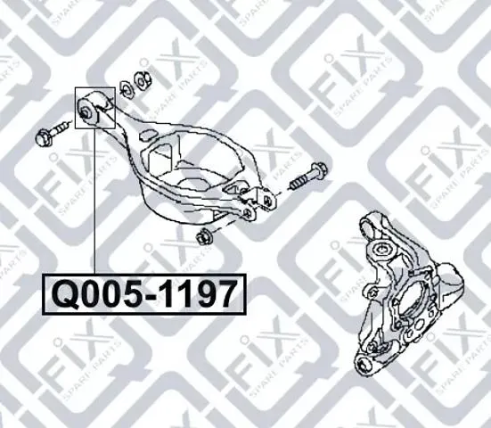 Сайлентблок заднего нижнего рычага Q0051197 Q-fix