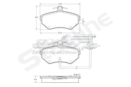 Передние тормозные колодки BDS144 Starline