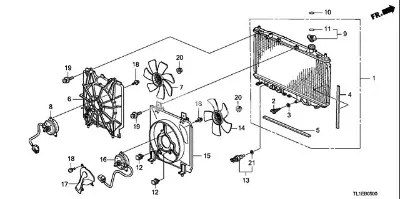 Диффузор радиатора кондиционера HONDA 38615R60U01