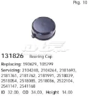 Втулка генератора CARGO 131826 Втулка генератора CARGO 131826