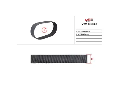 Ремень рулевой рейки с электроприводом MS GROUP VW413NL00BLT