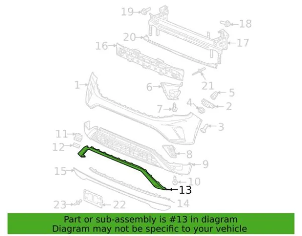 Накладка бампера переднего 3CM807532AV3 VAG