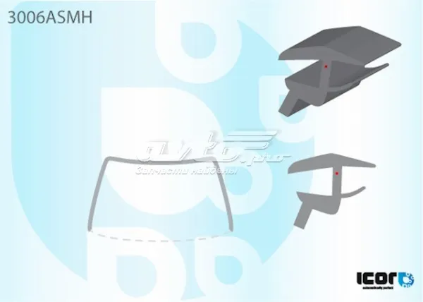 Молдинг лобового стекла Daewoo Matiz KLYA