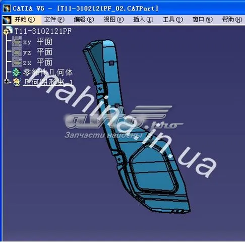 Подкрылок задний левый T113102121PF Chery