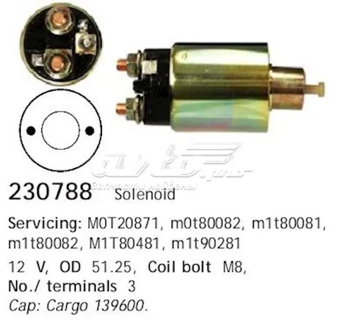 Стартер M000T80082 Mitsubishi