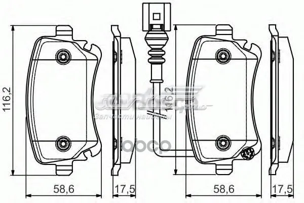 Задние тормозные колодки 986495094 Bosch