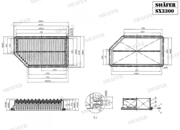 Воздушный фильтр SX3300 Shafer