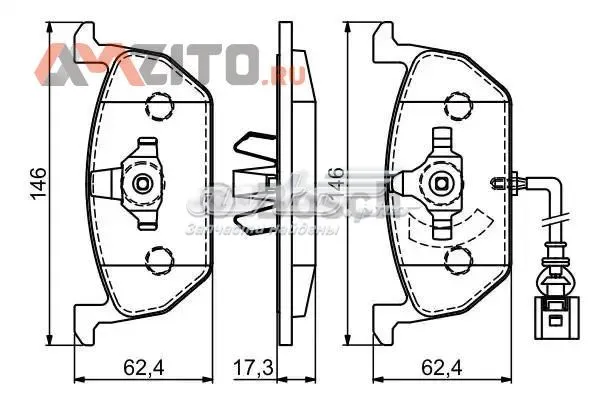 986494721 Bosch Колодки передние