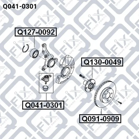 Нижняя шаровая опора Q0410301 Q-fix