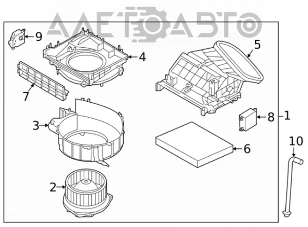 Вентилятор печки 272205NA0A Nissan/Infiniti