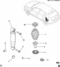 Болт крепления амортизатора заднего OPEL 11099571