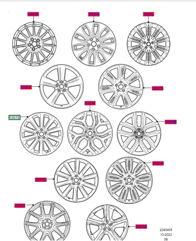 Диски колесные LR091538 Land Rover