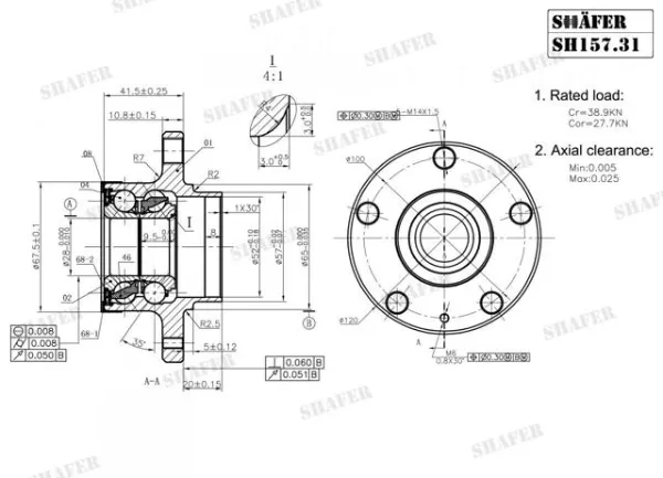 Задняя ступица SH15731 Shafer