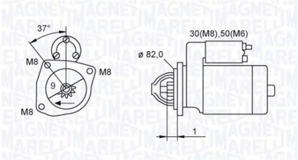 Стартер MQS1389 Magneti Marelli