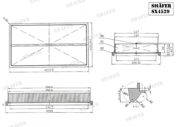 Воздушный фильтр SX4529 Shafer