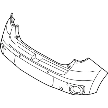 Бампер задний, верхняя часть HYUNDAI 86611E4100