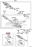 Пыльники ШРУСов передней полуоси, комплект TOYOTA 0443828051 Пыльники ШРУСов передней полуоси, комплект TOYOTA 0443828051
