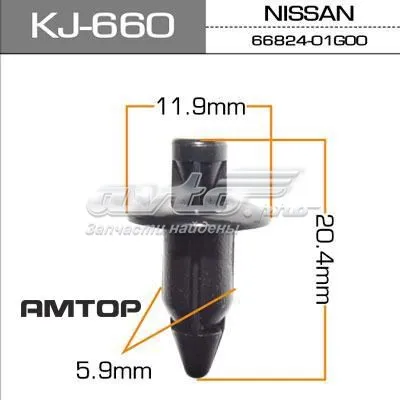 Пистон крепления переднего бампера KJ660 Masuma