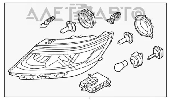Правая фара 921021U600 Hyundai/Kia