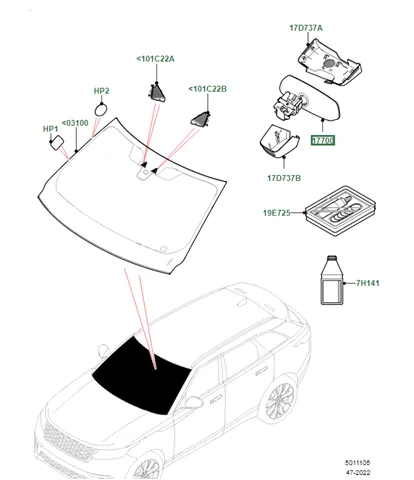 Зеркало заднего вида LR093109 Land Rover