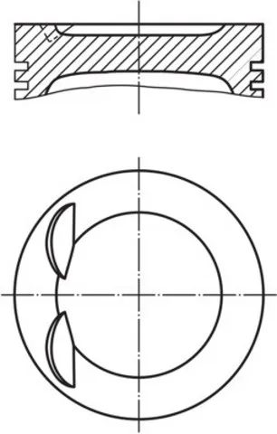 Поршень на 1 цилиндр, 2-й ремонт 028PI00134002 Mahle Original
