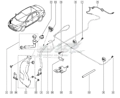 Горловина бачка омывателя RENAULT 289103155R