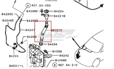 Горловина бачка омывателя MITSUBISHI 8260A275
