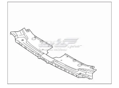 Накладка передней панели (суппорта радиатора) верхняя MAZDA TK4850720E