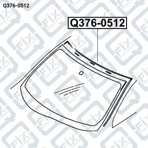 Молдинг лобового стекла Q3760512 Q-fix