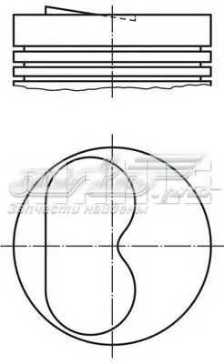 Поршень на 1 цилиндр, 2-й ремонт 0091301 Mahle Original