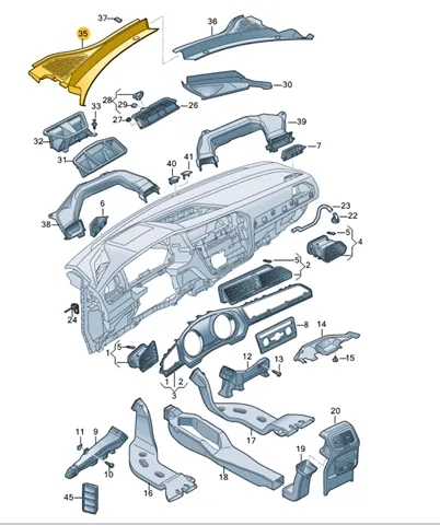 Водосток лобового стекла, жабо VAG 5NN8194039B9 цена, от 62.97 USD