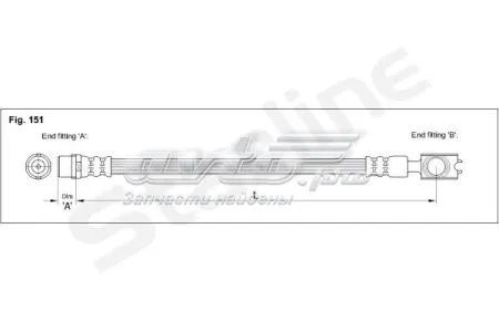 Задний тормозной шланг HAC1229 Starline