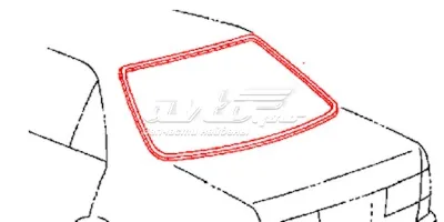 Молдинг стекла заднего TOYOTA 7557133050