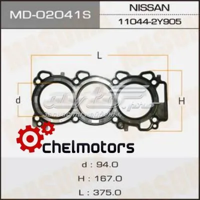 Левая прокладка ГБЦ MD02041S Masuma