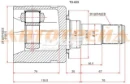 ШРУС внутренний передний TOYOTA 430400K040 ШРУС внутренний передний TOYOTA 430400K040