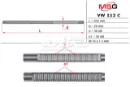 Вал (шток) рулевой рейки MS GROUP VW112C